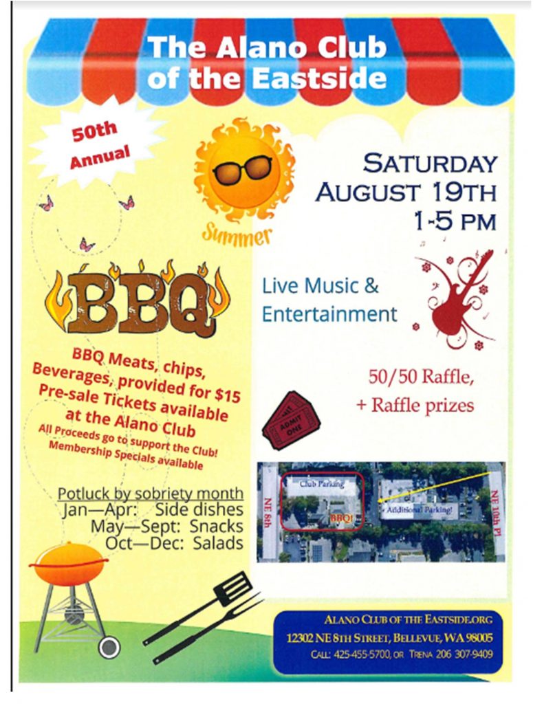 Alano Club 50th Anniversary BBQ – Eastside A.A.